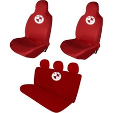 Antwax Bmw 4 Serisi Penye Oto Koltuk Kılıfı - Marka Logo Baskılı - Kırmı