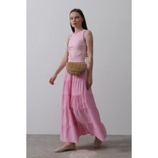 Nova Epoxy Art Kat Kat Keten Etek - Şeker Pembe