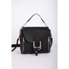 DMC Fermuar Detaylı El & Omuz Çantası Siyah