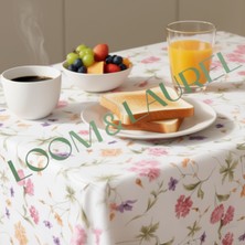 Loom & Laurel Baskılı Yıkanabilir Masa Örtüsü Mutfak Bahçe Piknik Masa Örtüsü