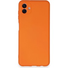 Starseven Galaxy A04 Kılıf Nano Içi Kadife Silikon - Turuncu