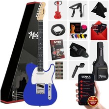 Midex TLX-50BL Tele Kasa Maple Klavye 2 Single-Coil Manyetik Elektro Gitar