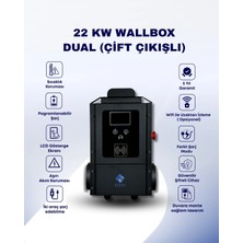 Essan 22 Kw Wallbox Dual ( Çift Çıkışlı) Elektrikli Araç Şarj Cihazı