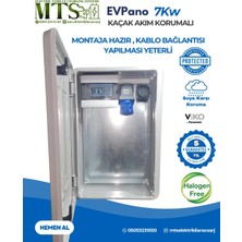 MTSevcharger 7 Kw VIKO 60 40 20 cm 3/32 Kombinasyon Panosu Kutusu Seyyar Taşınabilir Elektrikli Araç Şarj Cihazı İstasyonu Tesla Mavi Adaptör Uyumlu