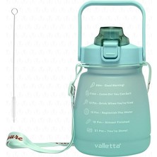 Lusca 1,3 Lt Motivasyonel Su Matarası Yeşil BPA İçermez Dayanıklı ve Uzun Ömürlü Su Şişesi