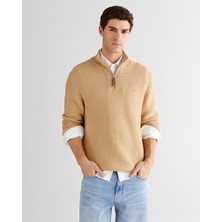 Gant Erkek Bej Regular Fit Yarım Fermuarlı Triko 8925348T.296