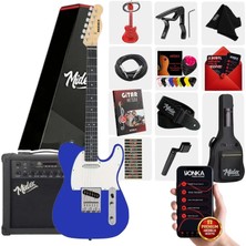 Midex TLX-50BL-25AMP Tele Kasa Maple Klavye 2 Single-Coil 25 W Amfili Elektro Gitar