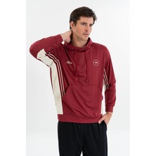 Maraton Boxy Erkek Kapüşonlu  Bordo Sweatshirt