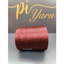 Pi Yarn Pullu Ip Bordo Gümüş Pullu 400GR