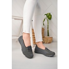 Modayak Füme Anne Ortopedik Taban Bağcıksız Slip-On Günlük Rahat Giyim Anatomik Yürüyüş Ayakkabı