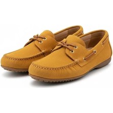 Ne&Ve Shoes Süet Hakiki Deri Kadın Bağcıklı Loafer Ayakkabı