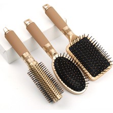 Gaman 3'lü Saç Fırçası Seti - 3 Parça Tarak Seti Gelin Bohçası Için Hediyelik Tarak Set