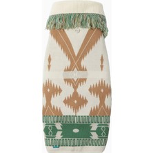 Alanui x Poldo Dog Couture Icon Italyan Tasarımı, Beyaz Yün Karışımlı Köpek Kazağı