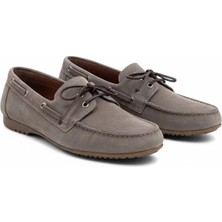 Ne&Ve Shoes Süet Hakiki Deri Kadın Bağcıklı Loafer Ayakkabı