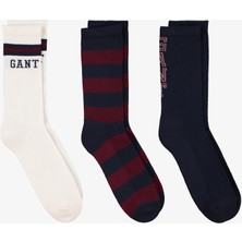 Gant Unisex Lacivert Standart 3'lü Fit Çorap 9925301T.433