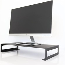 Metal Monitör Standı - Siyah - Monitör Yükseltici - Laptop Standı - Organizer - SMS1BL
