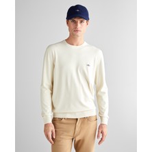 Gant Erkek Krem Standart Fit Bisiklet Yaka Triko 8925369T.130