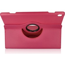 Indispensablely M10 X505F Kılıf 360 Tablet Deri Kılıf - Pembe