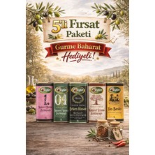 Soğuk Sıkım Naturel Zeytinyağı Tadım Paketi ( 5x1 Lt Teneke)-Gurme Baharat Hediye