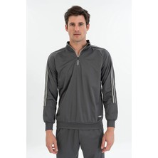 Maraton Comfort Erkek Dik Yaka  Antrasit- Sweatshirt