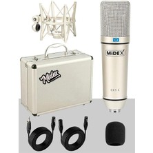 Mix Paket-4 Stüdyo Youtuber Podcast Kayıt Ekipman Seti Cx1 Mikrofon MDX-06FXU Mixer