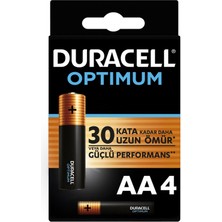 Duracell Optimum Alkalin Pil Aa 4'' Lü Paket