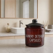 Feyza Design Cam Deterjan Kavanozu, Siyah Vakumlu Kapak, 3800 Ml, Pratik ve Şık Tasarım