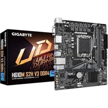 H610M S2H V3 Ddr4 Ana Kart - Intel Core 14. Cpu'ları Destekler, 4+1+1 Hibrit Dijital Vrm, 3200 Mhz'e Kadar Ddr4, 1 x Pcıe 3.0 M.2, Gbe Lan, USB 3.2 Gen 1