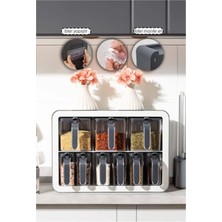 Feyza Design 9'lu Baharatlık Takımı, Kendinden Yapışkanlı ve Kapaklı