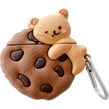 Mi7a Airpods 4. Nesil Uyumlu Cookie Bear Figürlü Koruyucu Kılıf