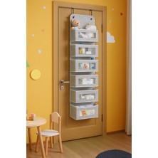 MasterCar Çizgili 6 Katlı Kapı Arkası Düzenleyici Raf Bebek Eşyası Çocuk Odası Banyo Organizer