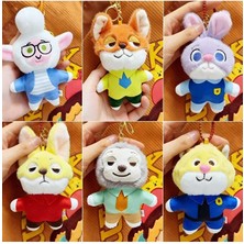 Dek Zootopia Karakterleri Peluş Anahtarlık Çanta Süsü - 6 Farklı Model (Rastgele Gönderim)