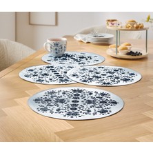 Tchibo Amerikan Servis, 4lü, Yuvarlak, Baskılı