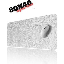 Aymestore White Contour Speed Hızlı Yüzey Kaymaz Taban Gaming Oyuncu Mouse Pad Oyuncu Gaming Mousepad