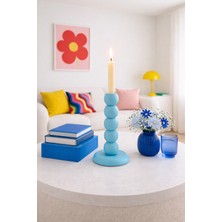 Bit Byte Brick Bubble Desenli Mumluk & Şamdan - Bebek Mavisi