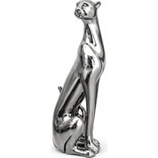 Noya Lighting Dekoratif Objeler - Modern Dekor Ürünleri -Kedi Figürü - Kedili Biblo - Metal Lüks Dekoratif 45CM