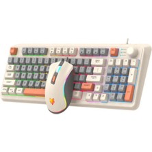 Miaxtreme K820 Rgb Arkadan Aydınlatmalı Dokunmatik Ses Kontrol Fonksiyonlu Oyuncu Gaming Klavye Mouse Set