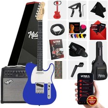 Midex TLX-50BL-50AMP Tele Kasa Maple Klavye 2 Single-Coil 50 W Amfili Elektro Gitar