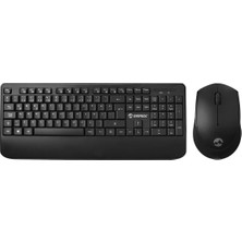 Miaxtreme KM-6176 Offical Siyah Kablosuz Combo Q Multimedia Klavye + Mouse Set