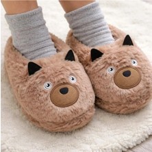 Paticity Köpek Figürlü Panduf Çocuk Ev Botu Kaydırmaz Taban Kışlık Bir numara büyük alınız  42335