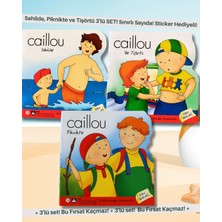 Caillou 3’lü Etkinlik Kitap Seti – Sahilde - Tişörtü - Piknikte