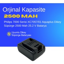 Ümit Maker Philips 7000 Serisi XC7057/01 Aquaplus Dikey Süpürge 2500 Mah 25.2 V Batarya – Orjinal Uyumlu Uzun Ömürlü, Maksimum Performans Pil