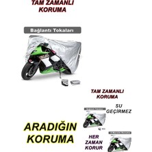 Indispensablely Mondial 150 Gomax Arka Çanta Uyumlu Motor Branda Örtü Miflonlu Premium 4 Mevsim Koruma Gri