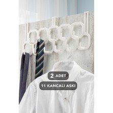 MasterCar 2 Adet 11 Kancalı Çok Amaçlı Kapı Arkası Askısı Pratik Askılık Kapı Askısı Tüm Kapılar Ile Uyumlu