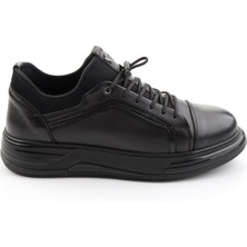 Bambi Siyah Hakiki Deri Erkek Sneaker E01080217043