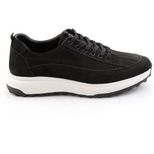 Bambi Siyah Hakiki Deri Erkek Casual Ayakkabı E01018240401