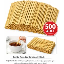 500 Adet Tahta Ahşap Karıştırıcı | Doğal & Dayanıklı | Tek Kullanımlık | Çay, Kahve & İçecekler İçin Hijyenik | Toplu Paket Avantajı