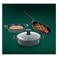 Cosiness Granit Döküm 4 Lü Tencere Tava Sahan Set