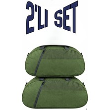 Kaff 2'li  Önü Cepli Ayarlanabilir Omuz Askılı El Seyahat Spor Çantası