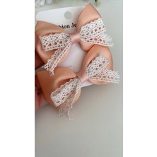 Kirpi Toka Krem Soğan Kabuğu Ikili Kız Çocuk Saç Tokası